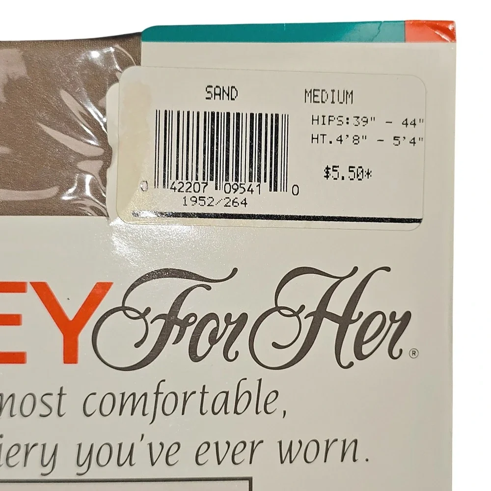 Vintage 2 Pck Jockey For Her Sand Medium Sheer Control Top Pantyhose Style‎ 1952